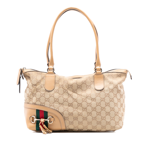 Gucci Handbags - Pre-Loved Gucci GG Canvas Horsebit Web Handbag